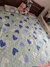 Besblosdy隔尿墊老人防水可洗大號床上護理墊姨媽床墊月經(jīng)墊老年防漏尿布墊 藍愛(ài)心【四層一體】吸水力強 100*150cm(四層一體) 曬單實(shí)拍圖