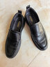 奧康（Aokang）商務(wù)休閑皮鞋男士耐磨牛皮軟底一腳蹬鞋黑色43碼 曬單實(shí)拍圖