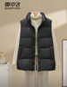 雪中飛羽絨服女2025冬季短款寬松背心輕薄馬甲黑色M 曬單實(shí)拍圖