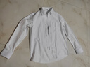 100%純棉牛津紡長(cháng)袖純色條紋男士商務(wù)休閑職業(yè)正裝白襯衣2026 白色 常規 2XL /41【141-155斤】 曬單實(shí)拍圖