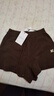 MO&Co.衛褲春美式運動(dòng)風(fēng)抽繩松緊高腰MC刺繡棉質(zhì)短褲休閑褲摩安珂 深咖啡色 XS 155 曬單實(shí)拍圖