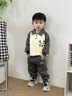 班吉熊男童衛衣套裝春秋2026新款兒童春裝運動(dòng)潮帥氣秋季衣服兩件套童裝 灰色熊貓翻領(lǐng)套裝 90 曬單實(shí)拍圖