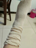 貓人（MiiOW）日系堆堆襪女夏季薄款網(wǎng)眼透氣顯瘦百搭舒適不悶腳中筒襪子女 白色+粉色+淺灰 【柔軟親膚 彈力透氣】 3雙 均碼 曬單實(shí)拍圖