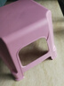 加厚簡(jiǎn)約方凳家用兒童成人塑料矮凳餐桌椅子茶幾換鞋小凳子 方凳櫻花粉2個(gè)(無(wú)腳墊) 曬單實(shí)拍圖