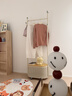 千禧華府衣架落地掛衣架臥室衣帽架立式置物架客廳可移動(dòng)晾衣架奶白色60cm 曬單實(shí)拍圖