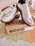 愛(ài)步（ECCO）小白鞋女 26年春季新款復古潮流薄底休閑板鞋 柔酷235803 銀色38 曬單實(shí)拍圖