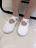 s.lemon兒童白色舞蹈鞋男童軟底練功鞋中國舞形體鞋男生專(zhuān)用芭蕾舞跳舞鞋 白色彈力布款 建議拍大2碼 33 曬單實(shí)拍圖