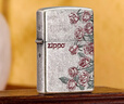 ZIPPO打火機防風(fēng)煤油之寶打火機油熱戀玫瑰生日情人節禮物送男友定制刻 熱戀玫瑰黑色通用禮盒133ml油含石套裝 曬單實(shí)拍圖