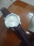 新款商務(wù)男士手表非機械表大表盤(pán)數字面皮革表帶夜光石英機芯腕表 白色表盤(pán) 曬單實(shí)拍圖