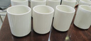 梵季（FANJI） 10個(gè)裝陶瓷茶杯純白色陶瓷杯子酒店擺臺早茶樓杯子餐廳飯店口杯 曬單實(shí)拍圖