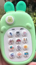 嬰兒雙語(yǔ)手機兒童卡通仿真手機可咬音樂(lè )故事電話(huà)機早教機玩具禮物 裸機[兔子-綠]雙語(yǔ)手機-送繩 袋 曬單實(shí)拍圖
