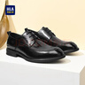海瀾之家HLA皮鞋男士結婚新郎鞋父親商務(wù)正裝皮鞋HAAPXM3DAG180 黑色41 曬單實(shí)拍圖