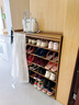 小匠材鞋架家用門(mén)口多層入戶(hù)柜簡(jiǎn)易玄關(guān)防塵收納鞋柜茶色7層90cm 曬單實(shí)拍圖