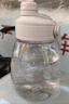 特百惠（Tupperware）大肚杯1.1L塑料杯女士學(xué)生夏季運動(dòng)水杯子大容量雙飲帶吸管棉花白 曬單實(shí)拍圖