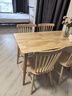 家逸實(shí)木餐桌椅子全套家用吃飯桌4-6人小戶(hù)型簡(jiǎn)約家庭用一桌四椅組合 曬單實(shí)拍圖