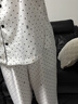 維多利亞的秘密 楊冪同款 維密宅度假系列水光綢印花短袖睡衣套裝家居服可外穿 65NI白色波點(diǎn)-短袖長(cháng)褲 11262801 S 曬單實(shí)拍圖