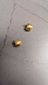 AJIDOU阿吉豆小金豆耳釘金屬拉絲耳環(huán)小眾輕奢高級感耳飾禮物 小金豆 曬單實(shí)拍圖