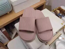 百慕傾臣靜音拖鞋女款室內家居2026新款浴室防滑防臭厚底eva涼拖鞋男士夏 淺粉 38-39 適合37-38（內長(cháng)240MM） 曬單實(shí)拍圖