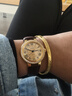 西普尼金表（HIPINE）金表女純金999足金黃金手表復古腕表時(shí)尚騏驥紅石英女生日禮物 【鋯石金面鋼扣-棕帶】金重3.5g+ 曬單實(shí)拍圖