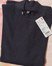 優(yōu)衣庫女裝羅紋條紋高領(lǐng)T恤/長(cháng)袖小高領(lǐng)內搭481026 69 藏青色 XL /165/92A 曬單實(shí)拍圖