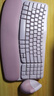 羅技（Logitech）Wave Combo 無(wú)線(xiàn)人體工學(xué)鍵鼠套裝 垂直鼠標 無(wú)線(xiàn)藍牙鼠標 辦公鍵盤(pán) 無(wú)線(xiàn)鍵盤(pán) 藍牙鍵盤(pán) 粉色 曬單實(shí)拍圖