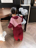 G.duck小黃鴨女童套裝春秋新款兒童運動(dòng)套裝韓版女孩衛衣褲子寶寶衣服 酒紅色 130 尺碼7~8歲【120-130cm】 曬單實(shí)拍圖