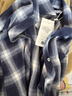 三彩2025冬季新款格紋襯衫翻領(lǐng)寬松襯衣磨毛休閑疊穿Z 曬單實(shí)拍圖