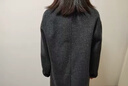 麥檬【人生大衣】MM羊絨廓形雙面呢羊毛短外套女灰色小個(gè)子25冬新 短款-深灰5G9970342 L 曬單實(shí)拍圖