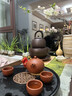 尊壺圍爐煮茶壺茶具套裝木炭爐火爐風(fēng)爐燒水煮茶燒烤炭火爐帶隔熱底托 圓缽炭爐+底盤(pán)+茗韻煮茶壺(紫泥)+烤網(wǎng) 曬單實(shí)拍圖