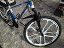 鳳凰（Phoenix） 山地自行車(chē)成年人男士女士學(xué)生變速減震油剎線(xiàn)剎山地車(chē)自行車(chē) 白藍色十刀輪高碳鋼車(chē)架 26寸（身高160-180左右） 24速數字指撥/默認線(xiàn)碟可改油碟 曬單實(shí)拍圖