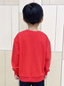 WASSUP WKENG兒童圓領(lǐng)衛衣春秋裝2026新款小熊外套男童加絨上衣圓領(lǐng)男孩衣服 紅色春秋款【款一】 150 150cm 兒童尺碼推薦【66-75斤】 曬單實(shí)拍圖