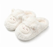 名創(chuàng  )優(yōu)品（MINISO）羊咩咩棉拖鞋女秋冬家居室內厚底月子毛毛拖鞋白色包跟款40-41 曬單實(shí)拍圖