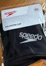 速比濤（Speedo）舒適透氣速干游泳布帽高彈不勒頭游泳訓練裝備 黑色 曬單實(shí)拍圖