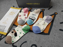 浪莎襪子女神節禮物純棉中筒襪春夏季女士短襪卡通圖案提花休閑女襪 【禮盒裝】五色各一- 5雙 均碼 曬單實(shí)拍圖