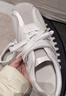 蘇茵茵練習生德訓拼色魔術(shù)貼內增高休閑德訓鞋女阿甘鞋 白色 5cm增高版（足弓支撐羊皮墊） 36 曬單實(shí)拍圖