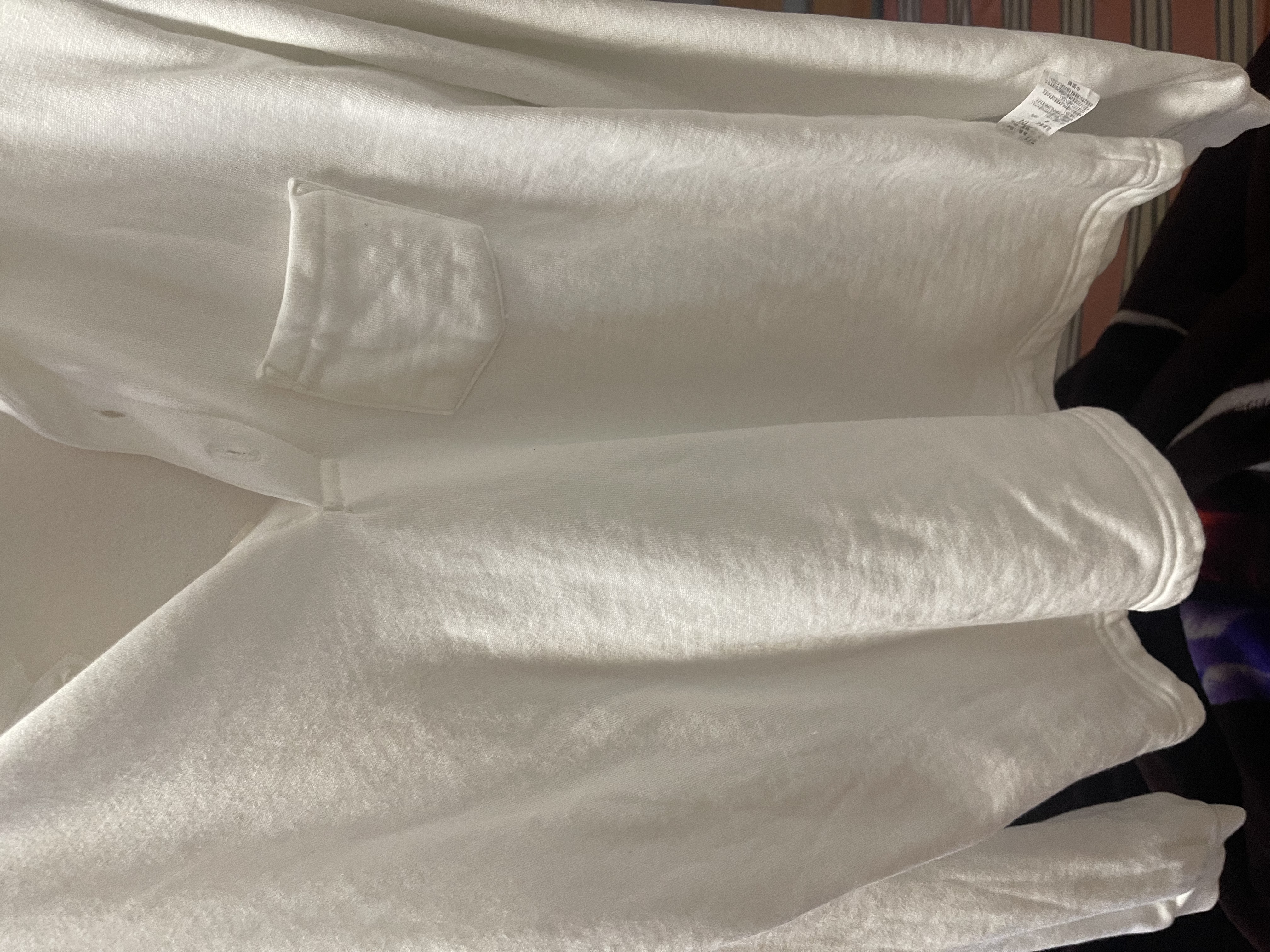 米寶兒（MIPP）兒童長(zhǎng)短袖純棉polo衫校服春秋夏季打底衫白色秋裝上衣男孩大童 白色 加厚 磨毛加厚260克 170 適合身高160-170cm 曬單實(shí)拍圖