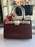 ANYSMIC奢侈高端品牌包包女包2026時(shí)尚大容量媽媽包婚禮真皮婚包手提包 酒紅色(禮盒裝) 曬單實(shí)拍圖