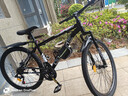 山地車(chē)自行車(chē)變速越野單車(chē)輕便學(xué)生大人成人通勤上學(xué)社交減震車(chē) 升級減震款+【黑白輻條輪】 26寸【建議身高160-180cm】 21速 曬單實(shí)拍圖