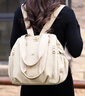 夢(mèng)特嬌（MONTAGUT）大容量手提包時(shí)尚單肩包雙肩包三八女神節禮物 米白色 曬單實(shí)拍圖