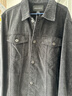 UR冬季新款男裝復古肌理感雙口袋排扣牛仔外套UMM850091 深灰 L 曬單實(shí)拍圖