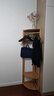 源氏木語(yǔ)實(shí)木掛衣架落地現代簡(jiǎn)約橡木小戶(hù)型轉角置物架原木色0.4m掛衣架 曬單實(shí)拍圖