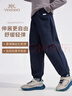 英氏（YEEHOO）兒童加絨褲子男女童工裝褲中大童裝戶(hù)外運動(dòng)寬松冬裝 深藍  110 曬單實(shí)拍圖