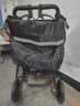 通用電動(dòng)輪椅收納購物袋手推車(chē)后掛袋老年老人掛包大容量?jì)ξ锎梦锎?黑色(輪椅后收納袋) 曬單實(shí)拍圖
