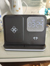 四合一無(wú)線(xiàn)充電器時(shí)鐘鬧鐘小夜燈適用蘋(píng)果iphone12-17手機華為手表耳機立式桌面充電站男士禮物 黑色 蘋(píng)果手表充電 曬單實(shí)拍圖