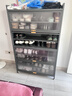鋼制鞋柜家用門(mén)口大容量防塵鞋架室內入戶(hù)門(mén)玄關(guān)柜翻門(mén)多層儲物柜 灰色【四門(mén)九層】900*350*1440-加厚碳鋼 曬單實(shí)拍圖