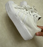 adidas NIZZA PLATFORM厚底增高運動(dòng)帆布鞋女阿迪達斯三葉草 白   37 曬單實(shí)拍圖