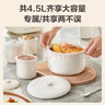 蘇泊爾（SUPOR）電燉盅電燉鍋隔水燉家用全自動(dòng)煲湯燉湯鍋陶瓷燕窩燉盅4.5L蒸燉一體多功能鍋3-4人 DZ25FC873 曬單實(shí)拍圖