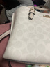 蔻馳（COACH）【品牌直供】女士MOLLIE25中號手提單肩包白色CV965禮物 曬單實(shí)拍圖
