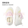 歌瑞家（greatfamily）兒童鞋子運動(dòng)鞋 夏季新款休閑鞋毛毛蟲(chóng)透氣軟底魔術(shù)貼扣樂(lè )友 女款【白色】 20 cm 曬單實(shí)拍圖