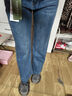 TERRE BLEUE高腰直筒牛仔褲女2026春秋新款寬松百搭小個(gè)子顯高顯瘦休閑闊腿褲 曬單實(shí)拍圖